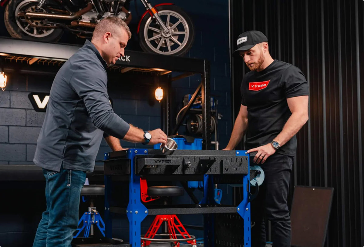 Vyper's founders in the family garage