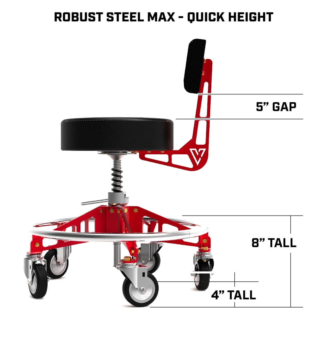 Best Garage Chair With Wheels Robust Steel Max Vyper Industrial
