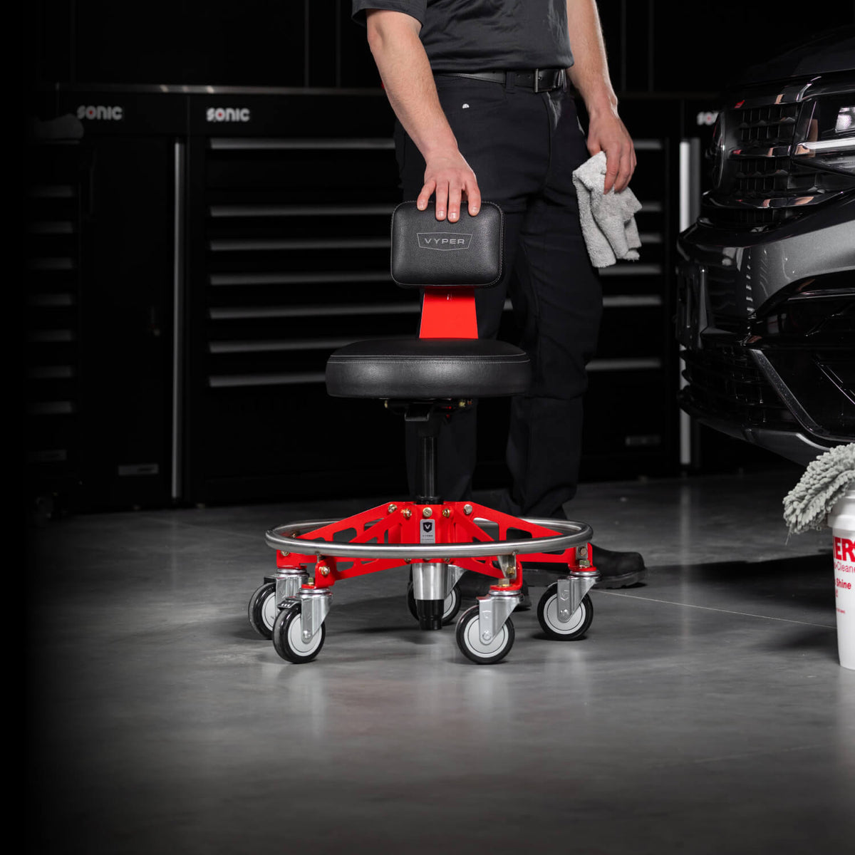 Robust Steel Max EZ-Lift | Heavy-Duty Shop Chair, 400 lbs | Vyper ...
