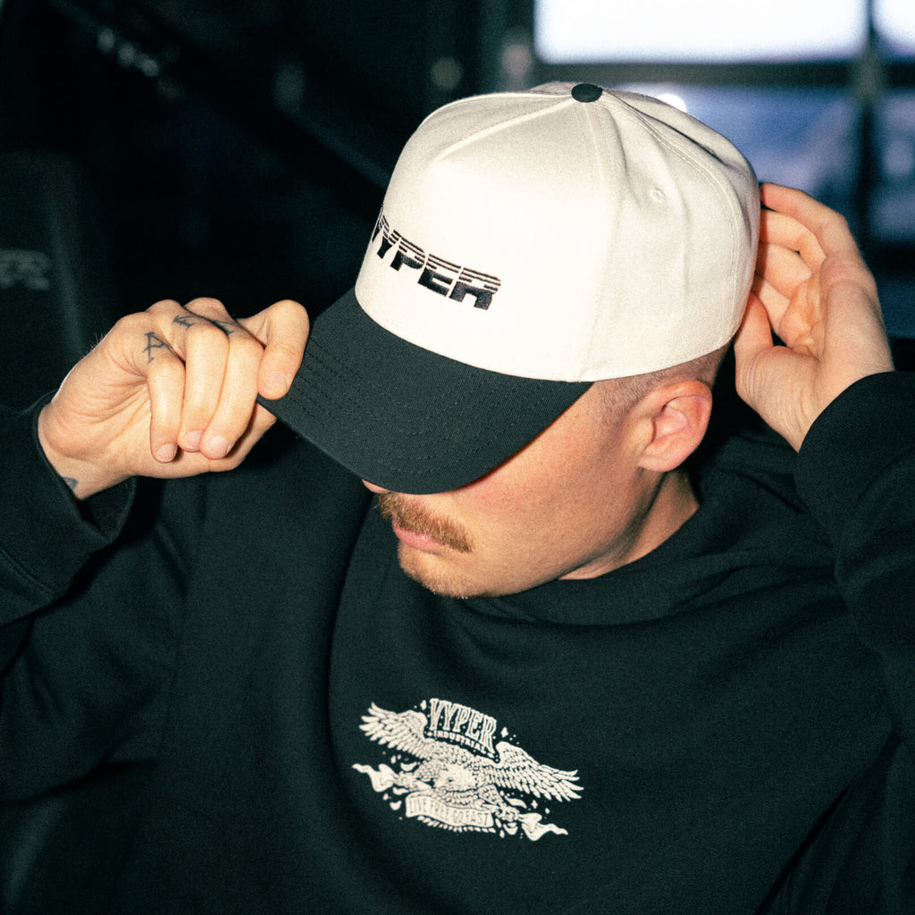 TRACKSIDE BLACK TWO-TONE HAT