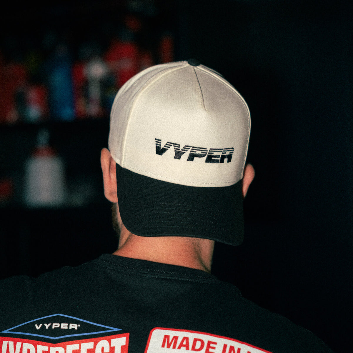 TRACKSIDE BLACK TWO-TONE HAT