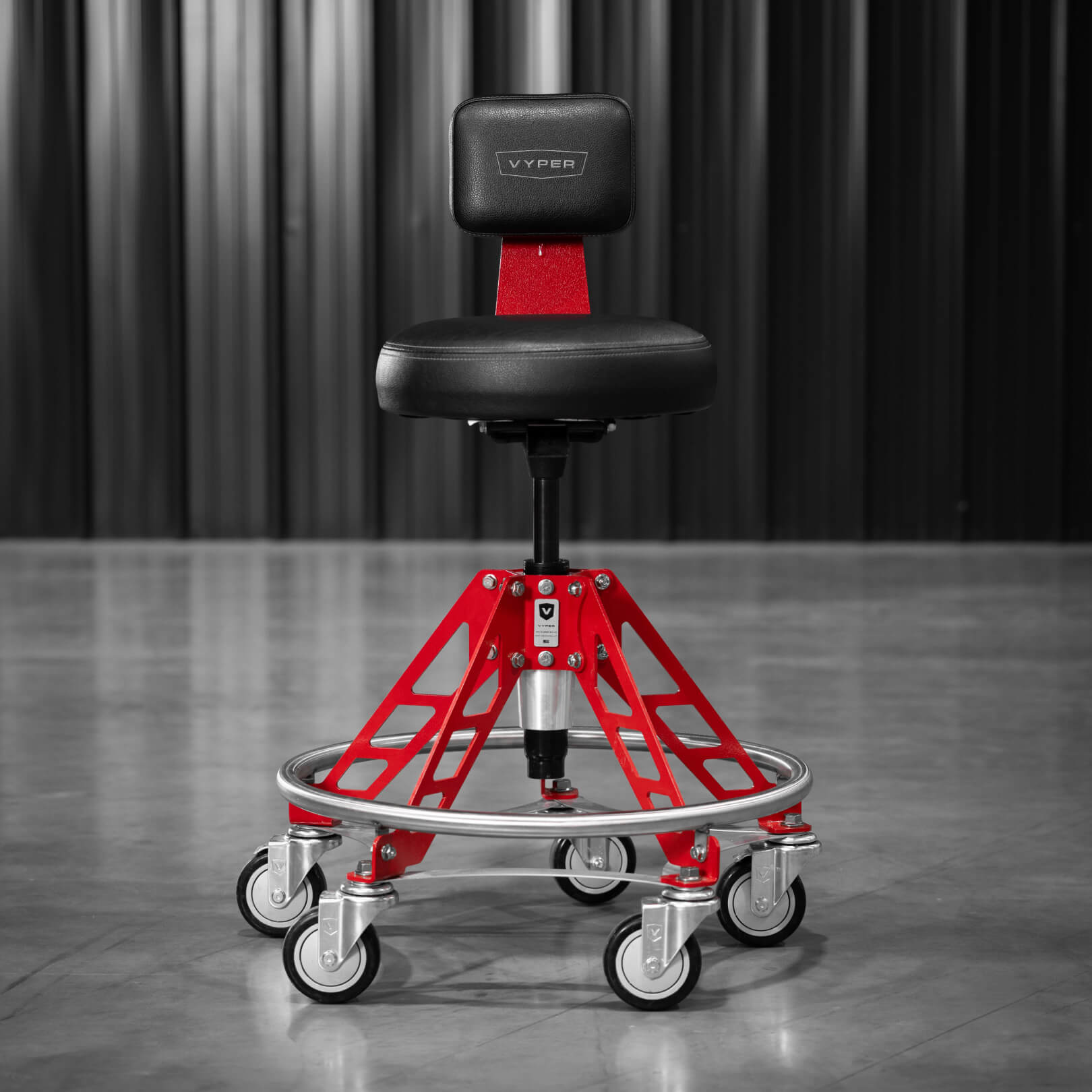 Elevated Steel Max EZ-Lift | Tall Shop Chair for Workbenches
