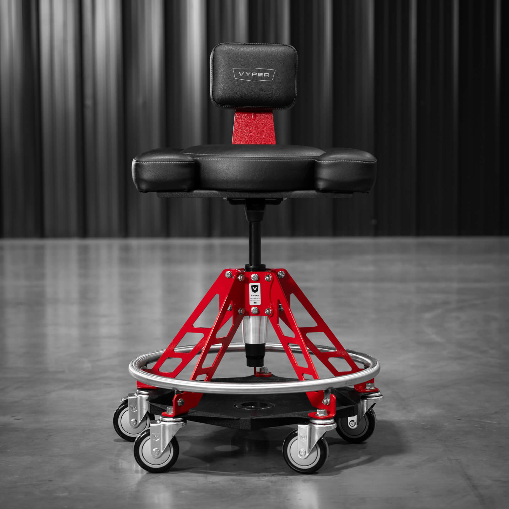  EXONOMICS EXPERIMENT メタルパイプスツール 椅子 Pibbs JoJo Sr. Stool 649 Technician Stool On Casters w/ Large Seat