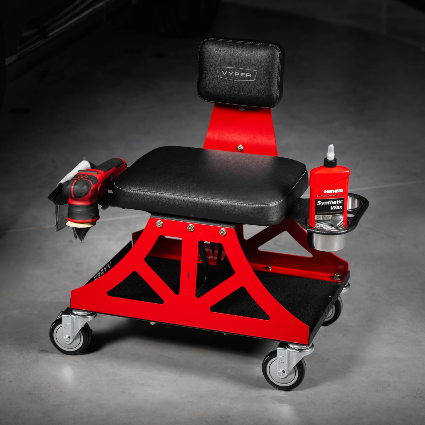 Fully Loaded Low-Pro | Detailing Stool with Accessories | Vyper