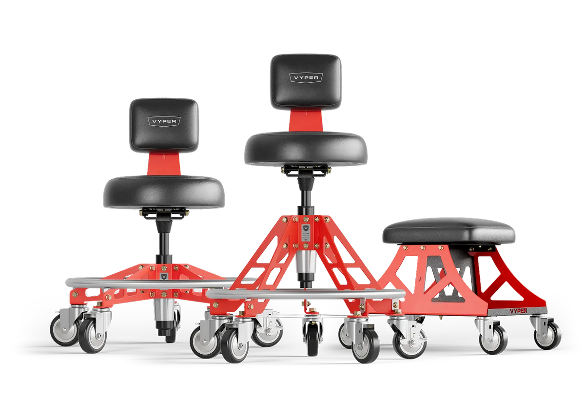 Robust Steel Max EZ-Lift, Fully Loaded and Elevated side by side